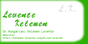 levente kelemen business card